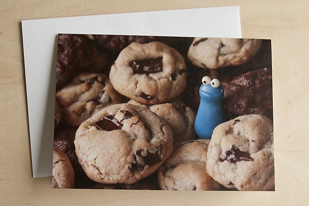 Cookie Monster in Heaven Card
