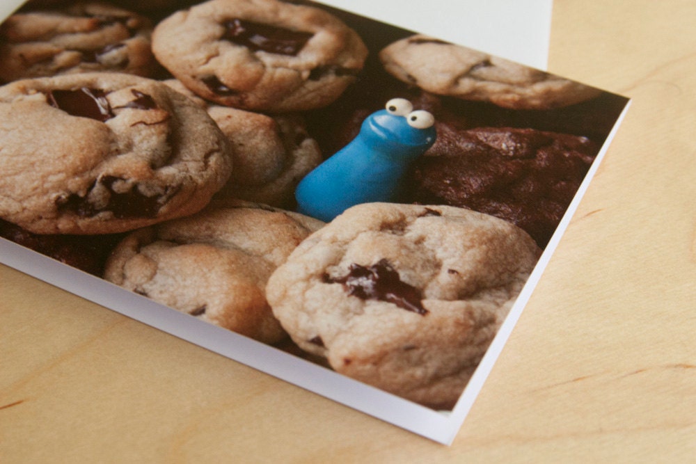 Cookie Monster in Heaven Card