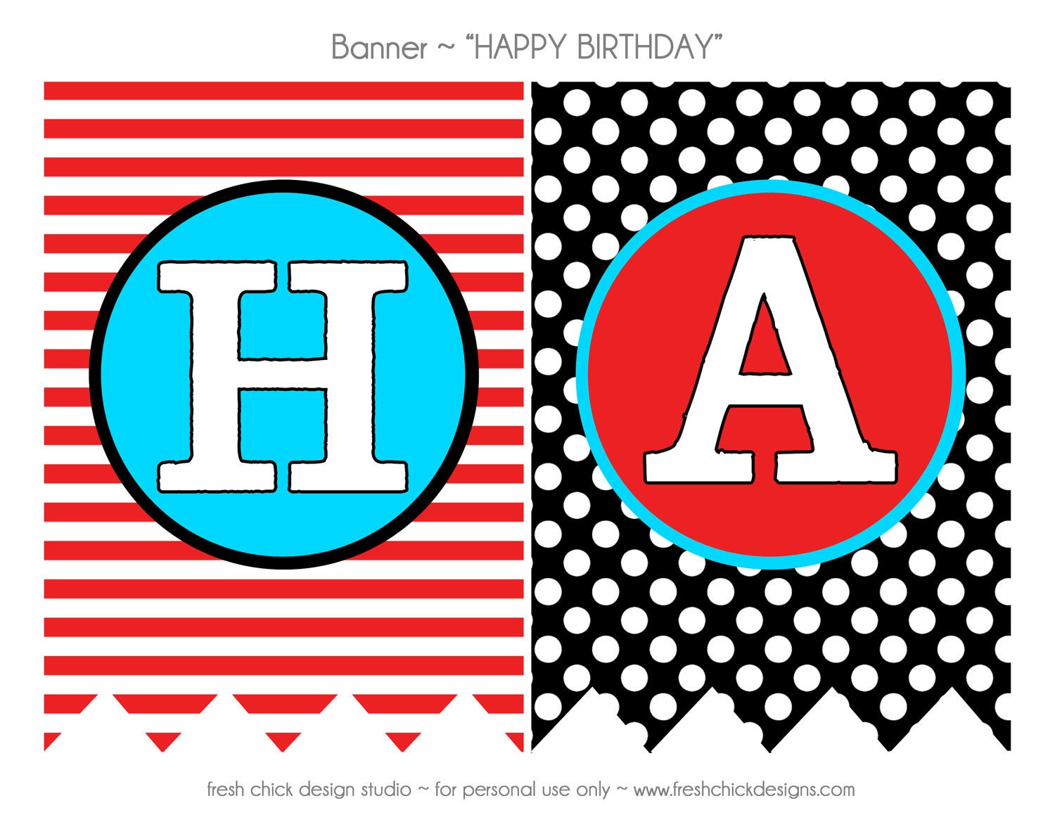 Pirate Birthday Party Printable Banner - Fresh Chick Design Studio Il_170x135