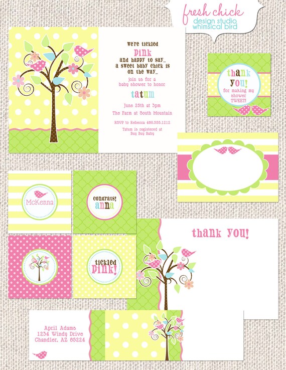 PRINTABLE PARTY COLLECTION - Whimsical Bird Baby Shower Il_570xn