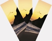 Sunset Bookmark, beach photography, scenic ocean bookmarker, gifts for readers, 7x2 inches bookmark