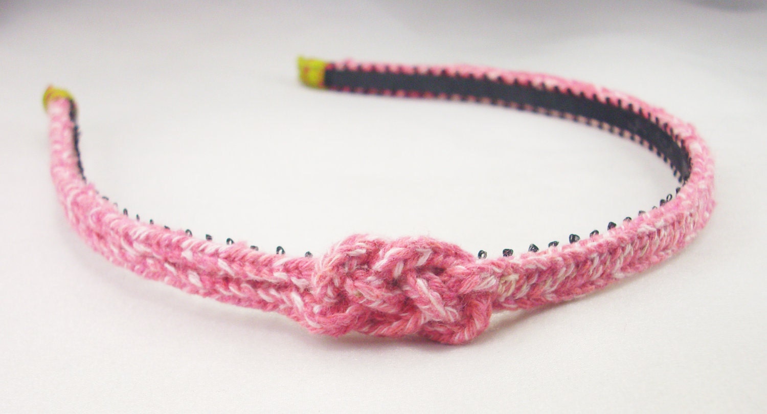 Light Red Recycled Cotton Knotted Headband