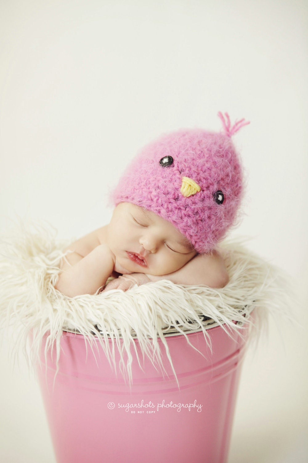 Chickadee Hat in Flamingo Pink