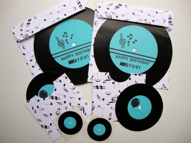 Birthday Cards Happy Birthday Records Music Notes