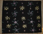 Hand Painted FLORALS on Cotton Yardage Fabric REDUCED