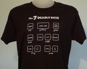 7 Deadly Keys Mens T-Shirt Black