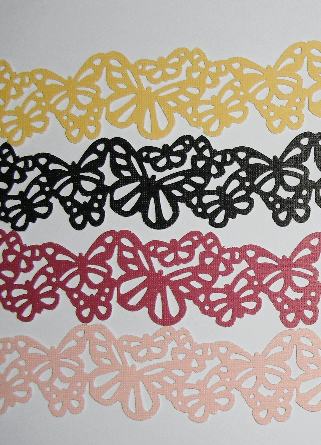 Die Cut Butterfly Border Set of (4)