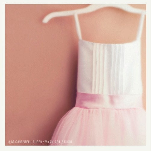 little girls room decor, Waiting for Chloe, girlie dreamy cute bubblegum pink dress delicate tulle daydreams, for her art print 5x5