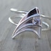 Sterling Silver Engagement Ring with White Sapphire Star Trek Insignia Inspired Made To Order
