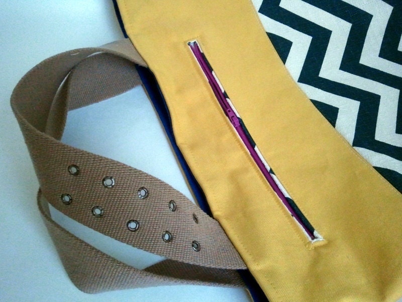 Chevron and Canvas Tote