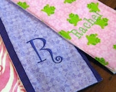Burp Cloths for Baby - Custom Personalized Embroidered Set of 2