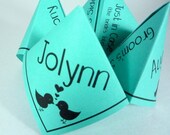 BLACK Wedding Ceremony Program Cootie Catcher (PDF - PRINTABLE)