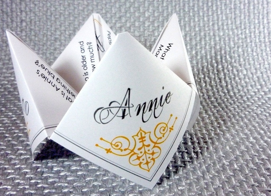 Wedding Photo-Scavenger Hunt Cootie Catcher (PDF - PRINTABLE)