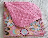 Michael Miller Flower Crystals Pink Security Blanket