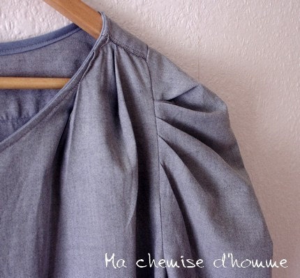 Upcycled man's shirt and cotton - US 10/12 EU 42/44