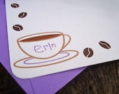 Coffee Note Cards - Set of 8 - Personalized