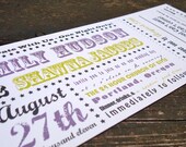 Concert Ticket Wedding Invitation (Sample)