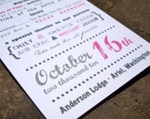 Concert Wedding Program (sample) - FREE SHIPPING