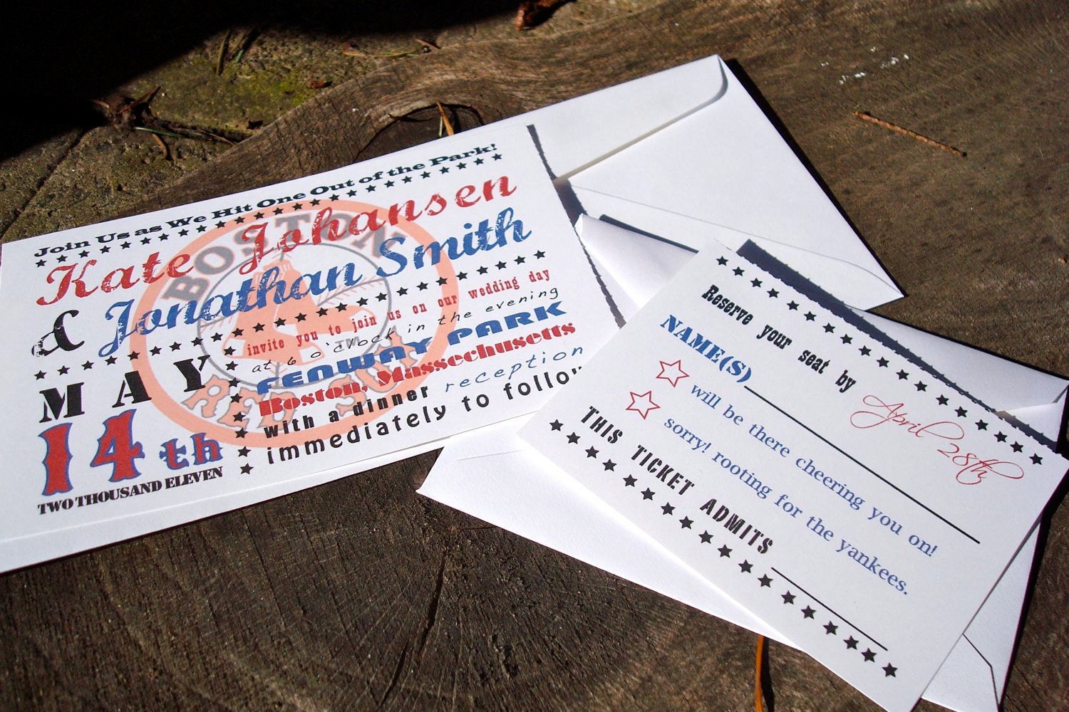 Baseball Ticket DIY Invitation Kit - 100 tickets - FREE SHIPPING