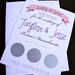 Scratch Off Lottery Ticket Save The Date (Sample) - As Seen in Brides Magazine UK and Flea Market Style Weddings