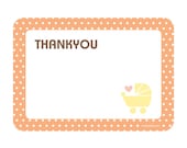 Printable Thank You Card - Apricot Delight