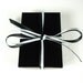 Vintage Cherry Brand 1940s/1950s Japanese black glass with metallic multi-colored foil inclusions studs post earrings