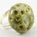 ring adjustable olive green blue porcelain ceramic organic fungi craters modern moon sea beach free shipping