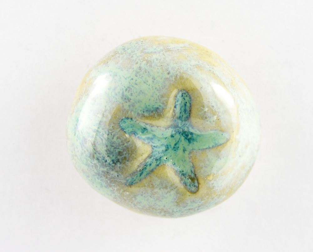 ring adjustable aqua olive green glazed ceramic pastel organic nature modern sea starfish star beach free shipping