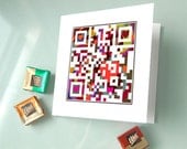 personalized stationery - Marry me card - Will you marry me or personalized message for an additional 3 dollars - love card - QR code art