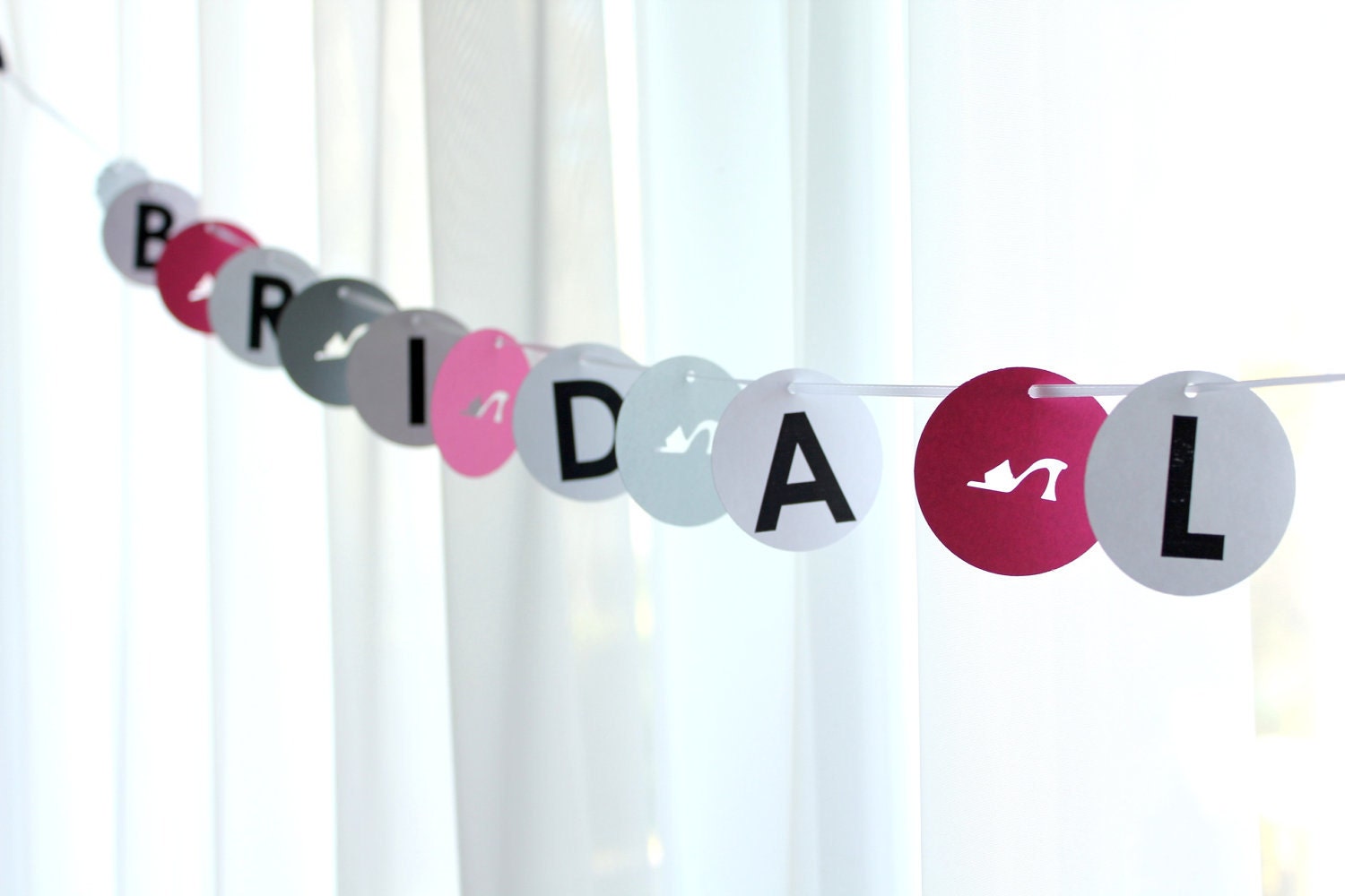6 Foot - Bridal Shower High Heel Garland  -  Party Banner Garland perfect for Parties, or Bridal Showers