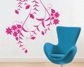 Wall decals HANGINING FLOWERS Floral surface graphics interior decor by Decals Murals(40x35)