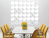 Dry erase CIRCLES CALENDAR Wall decal office spce decor by Decals Murals (40x40)