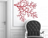 Wall decals 4 CORAL REEF BRANCHES Vinyl art interior decor by Decals Murals (29x32)