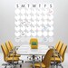 Circles DRY ERASE CALENDAR Wall decal office spce decor by Decals Murals (37x37)