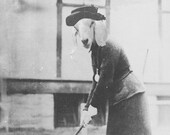 Funny Animal Photography - Goat in a Suit Golfing - 5x7 Print - Golf Gift - Vintage - Black and White Photography - April Fool's - Antique