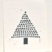 Modern Christmas Tree Decor POSTER - Linocut 8x10 on white paper