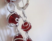 Red and Silver Swirly Bracelet