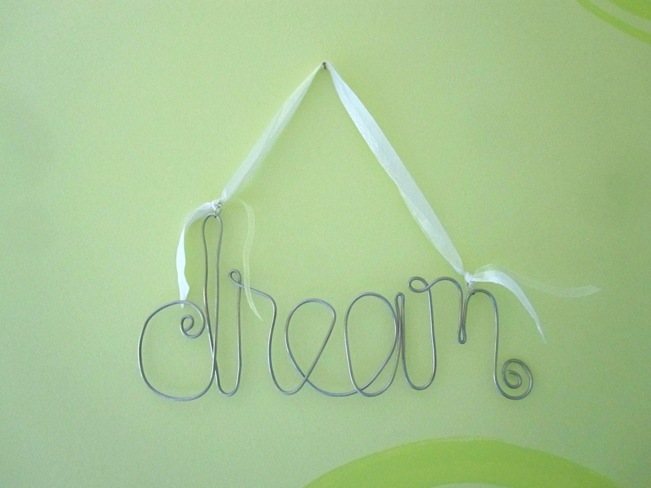 Custom wire word hanger