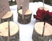 82 round natural wood place card holders - From a Fallen Tree