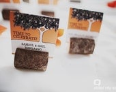 10 cute little log place card holders- from a fallen tree