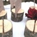 30 round natural wood place card holders - From a Fallen Tree