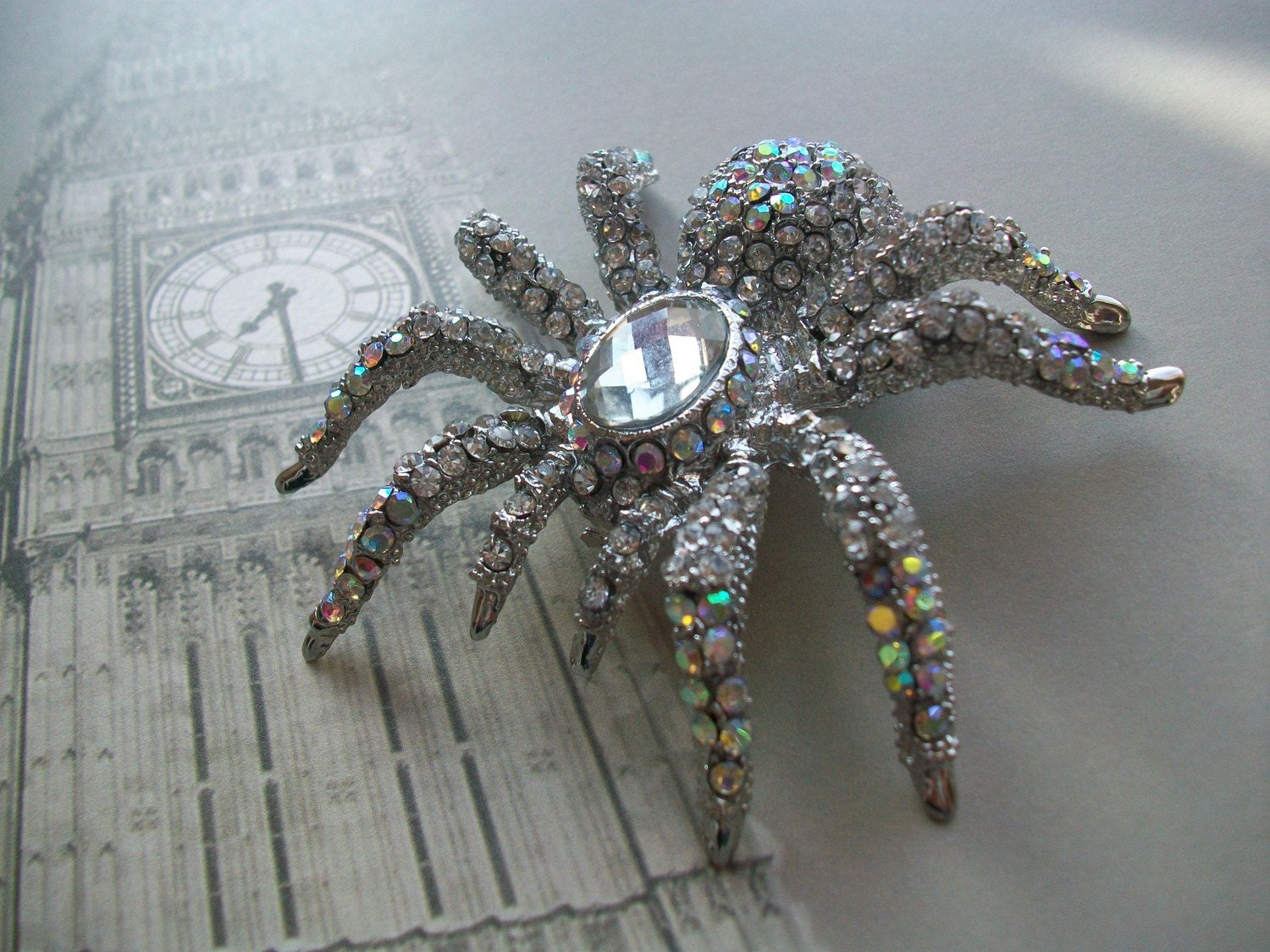 Wedding Spider Hair Clip... Perfect For Halloween Wedding Bling