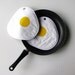 fried eggs pair of fun potholders - sunny side up - white - made to order