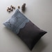 black linen cushion lumbar pillow - cushion cover - hand dyed doilly - ostat