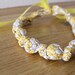 knotted statement necklace / beaded teething nursing necklace -- yellow blossom