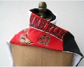 Maryland Terrapins T Shirt Scarf / Unisex / White Red Black / Men / Women / Girls / Recycled / Upcycled / Cotton Tees / Soft / by ohzie