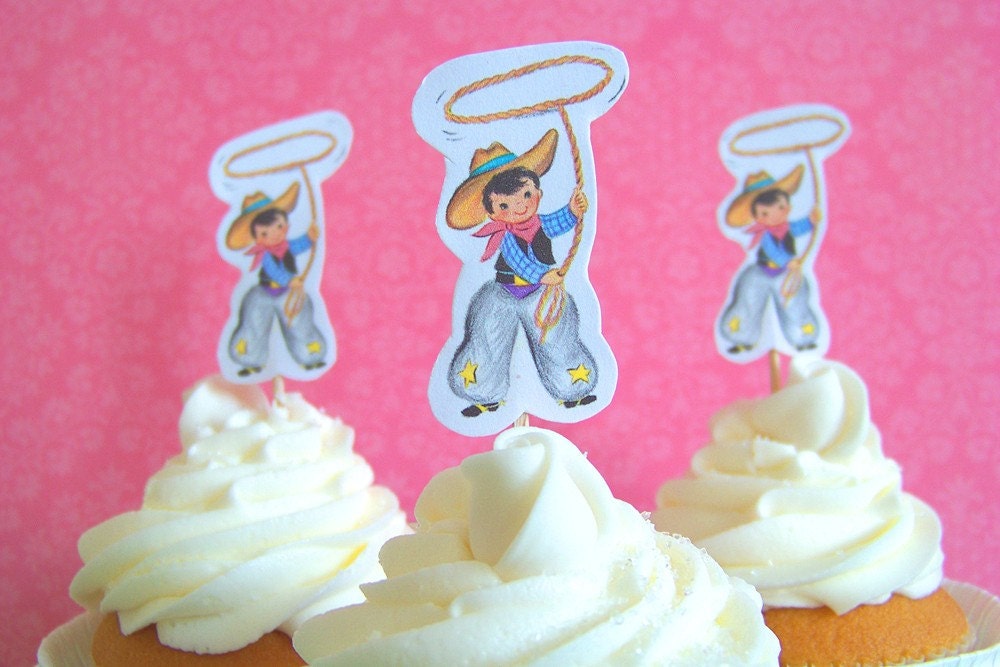 cowboy cupcake toppers