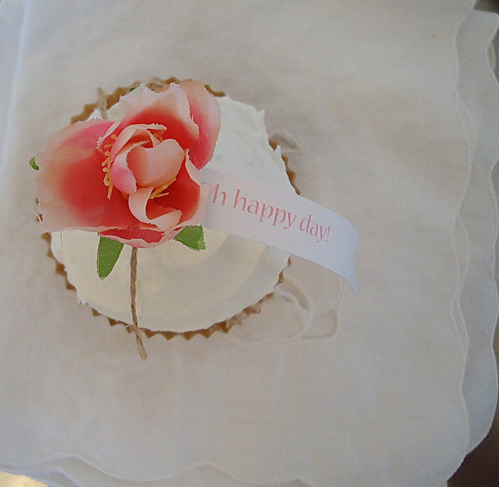 Petite posie cupcake toppers