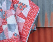 Baby Girl Quilt Photo Prop with Matching Baby Blocks in Sweet Pea Fabric by Jackie Shapiro