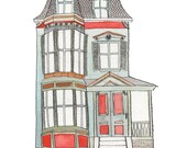 Victorian House Art Print 8x10